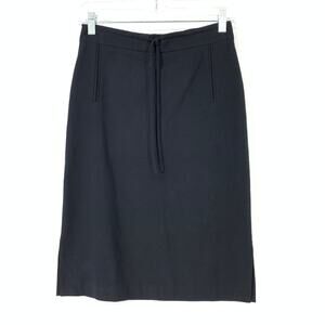 VTG Y2K BCBGMAXAZRIA Women's Size XS/S Side Slits A-Line Skirt Black